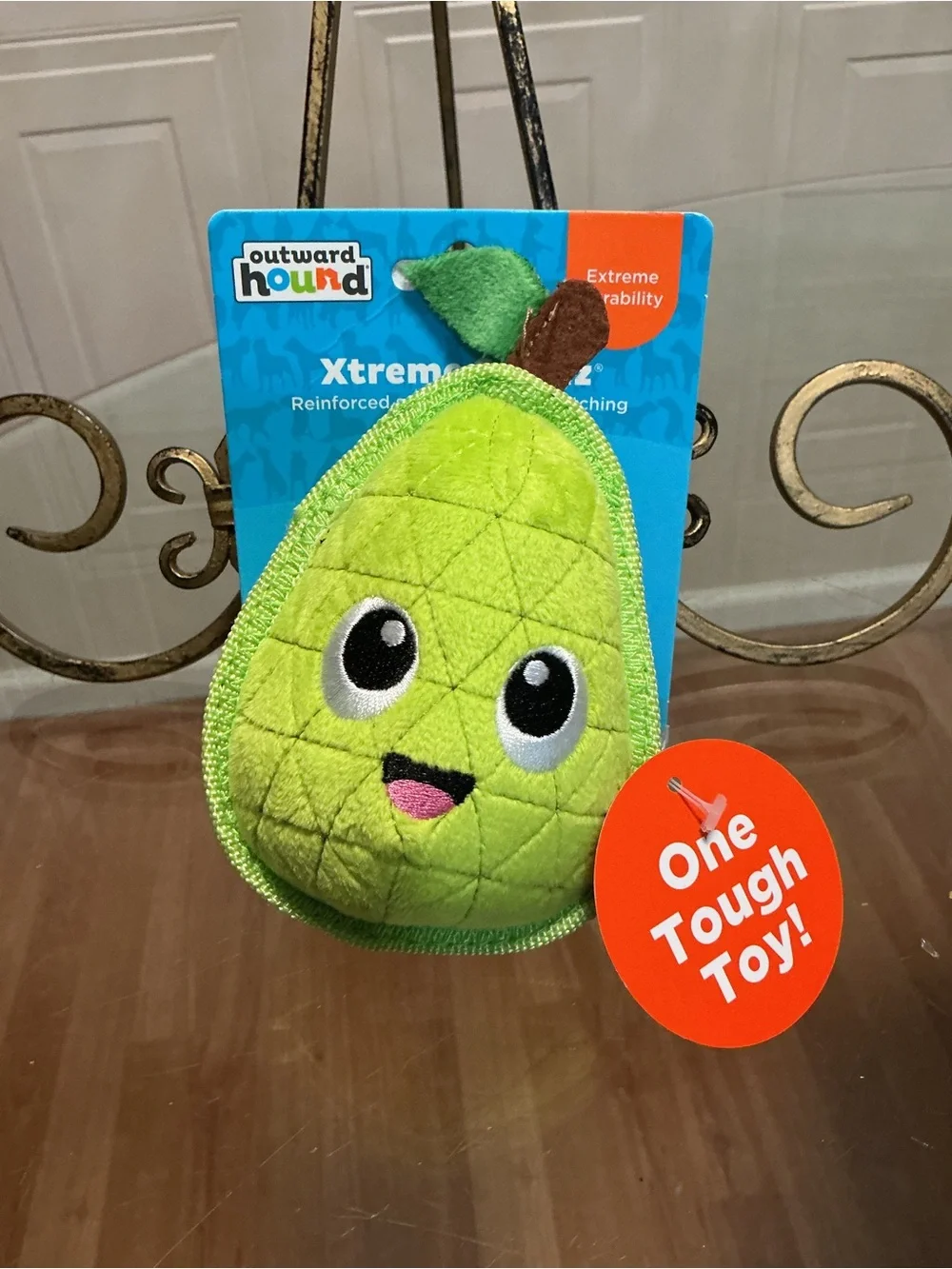 Outward Hound Xtreme Seamz Pear  Plush Squeaky Machine Washable Toy SM